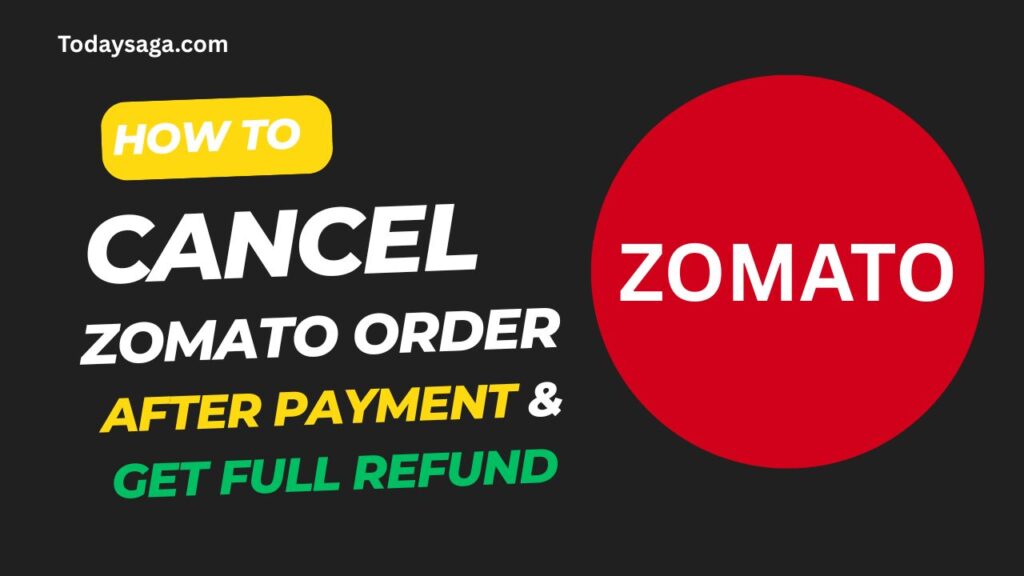 How to Cancel Zomato Order